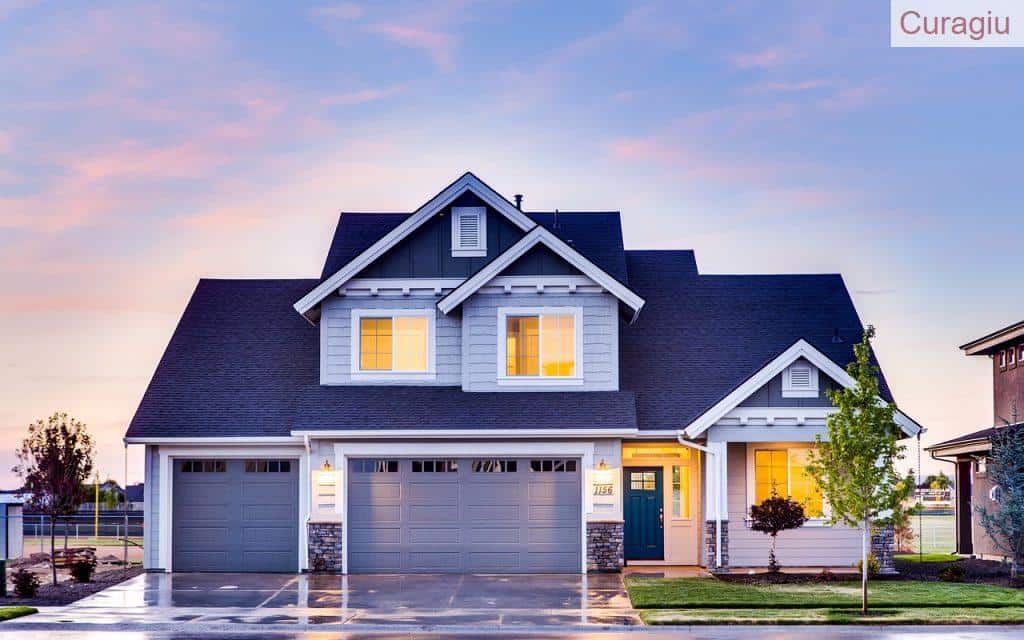 house, architecture, front yard