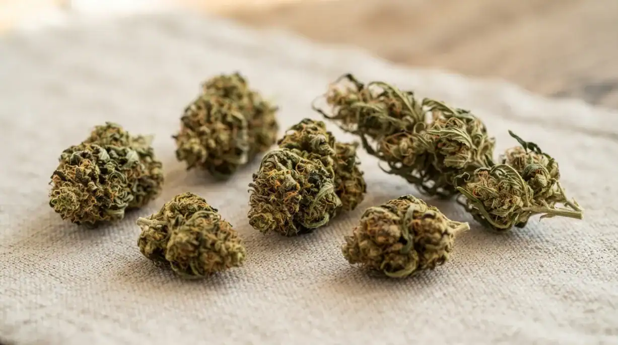 Flores de CBD con diferentes estructuras y tipos de cultivo